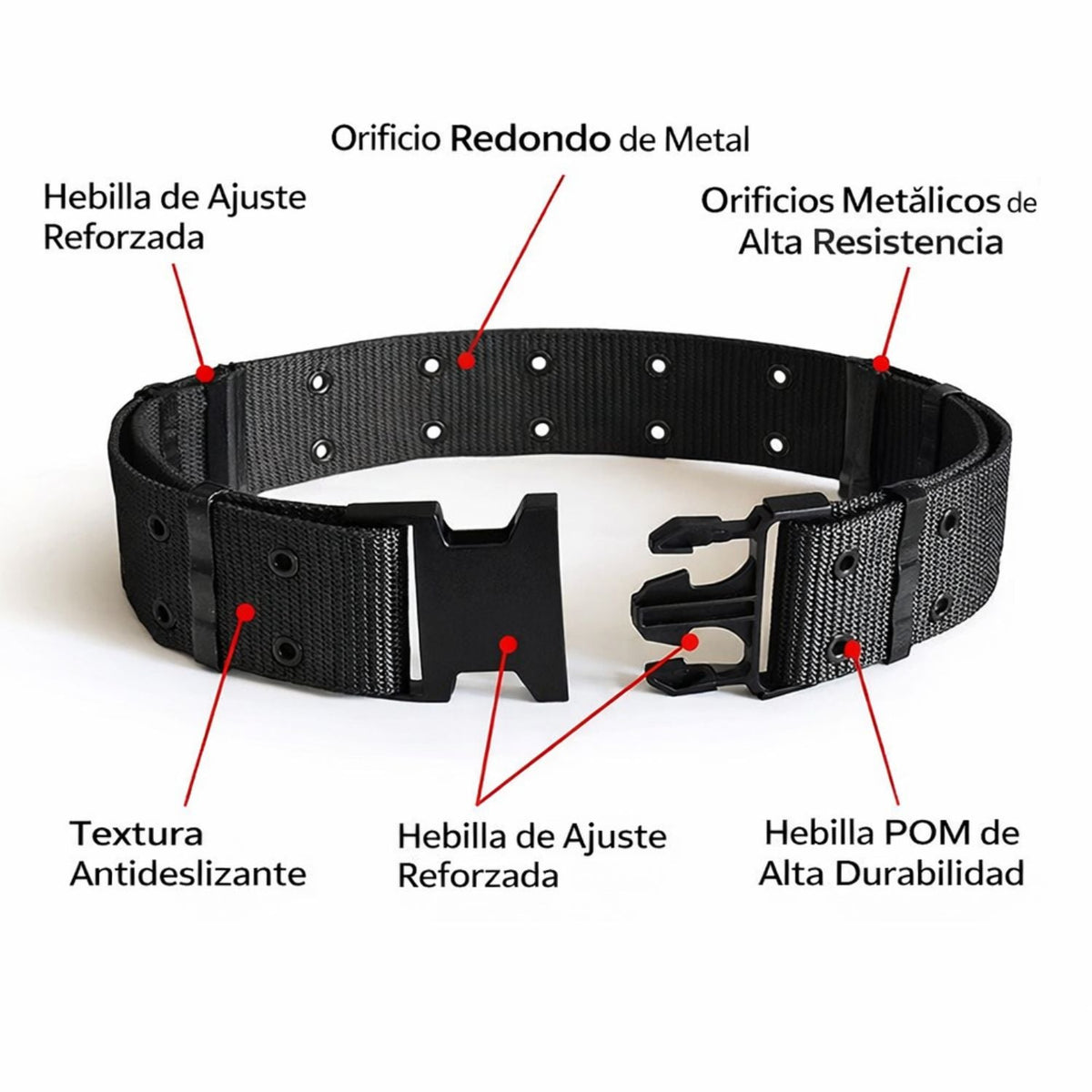 Cinturón táctico de nylon con hebilla de liberación rápida - foto 3