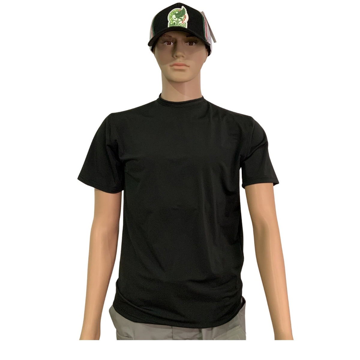 Playera deportiva de licra de manga corta para hombre