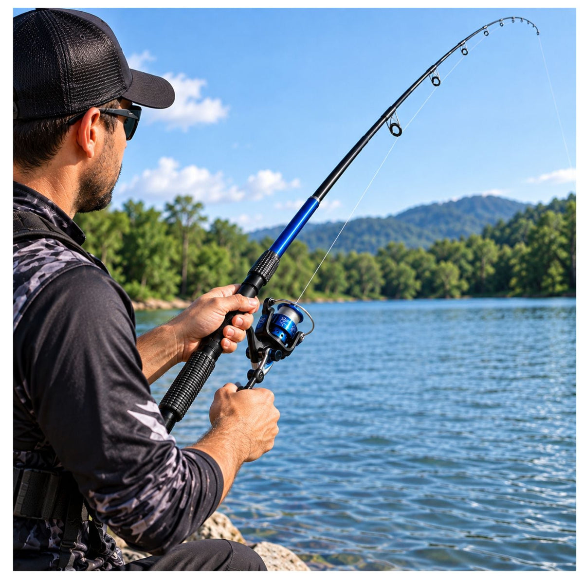 Kit de pesca portátil con caña de 164 cm, carrete spinning y accesorios - foto 5