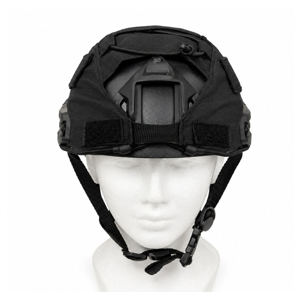 Funda para casco táctico tipo FAST con bolsa trasera y paneles de velcro (SN276) - foto 2