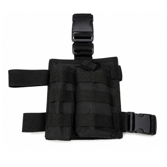 Panel táctico de pierna con doble porta cargador y sistema MOLLE (SN280)