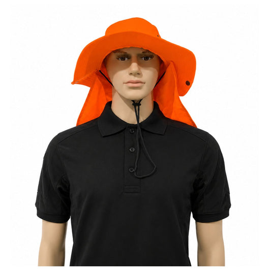 Sombrero safari de alta visibilidad con protector de nuca