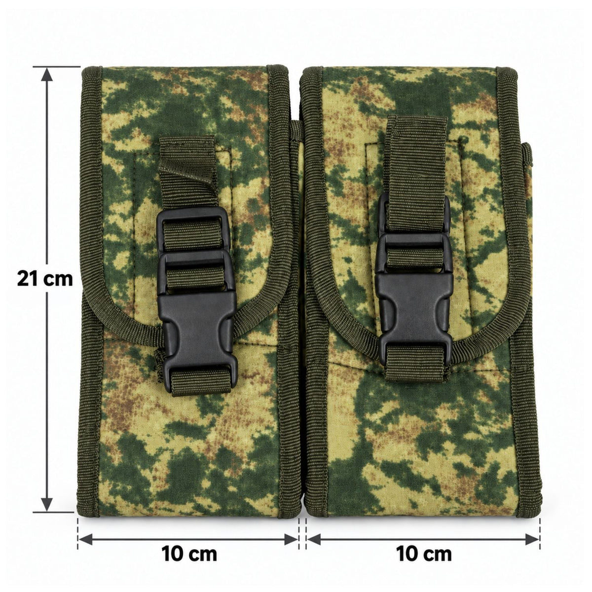 Par de cartucheras tácticas camuflaje con tapa de velcro y broche - foto 2