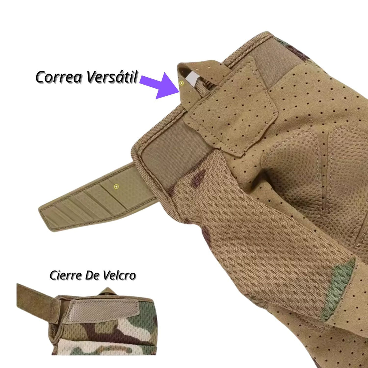 Guantes táctiles de dos dedos con protección de nudillos y ventilación - foto 3