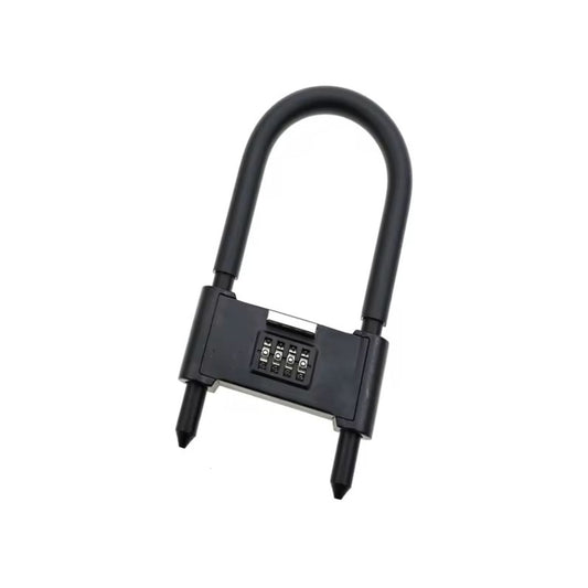 Candado U-lock de combinación de 4 dígitos para bici, scooter y rejas