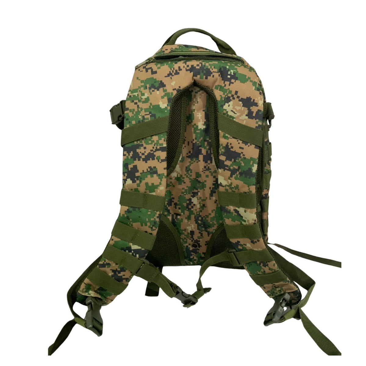 Mochila táctica verde pixel de 20 litros con ocho compartimentos y MOLLE - foto 5
