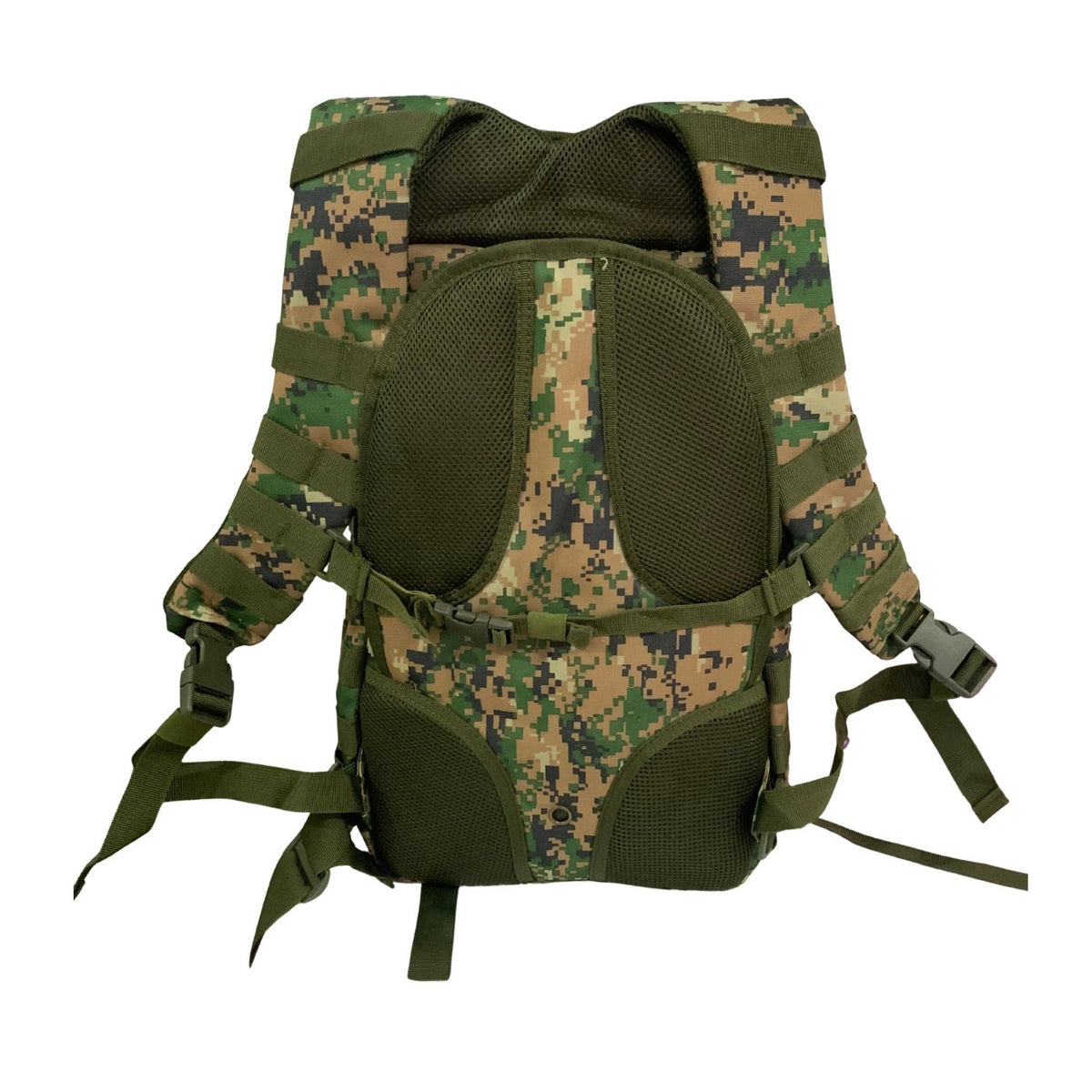 Mochila táctica verde pixel de 20 litros con ocho compartimentos y MOLLE - foto 6