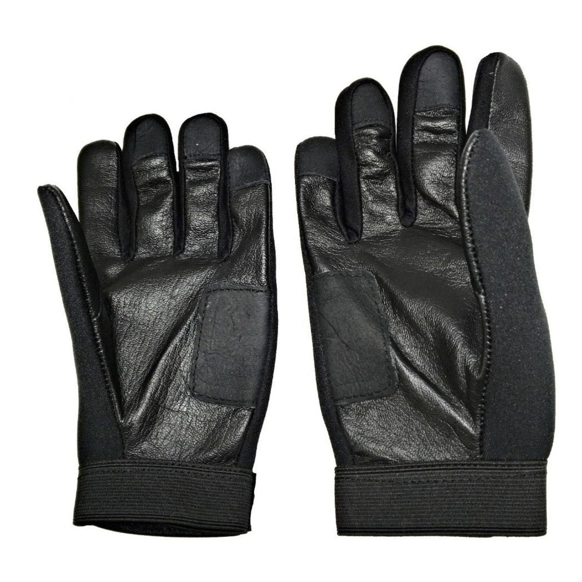 Guantes de piel y neopreno con ajuste en la muñeca y dedos táctiles - foto 4