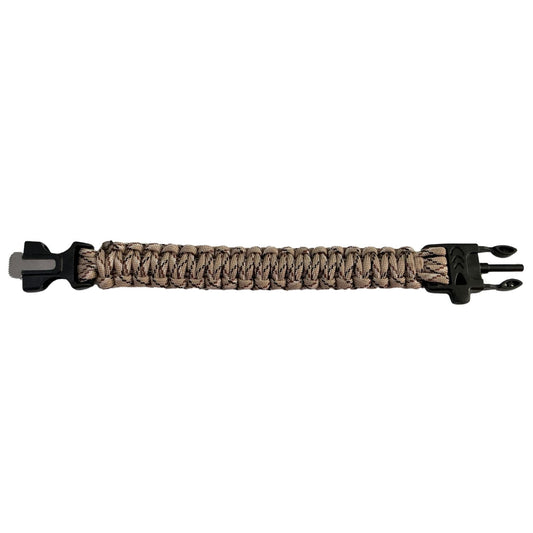 Pulsera de supervivencia con pedernal, corta soga y silbato SN179