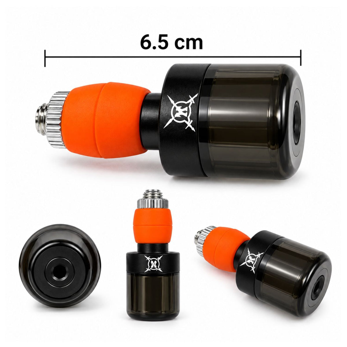 Luz LED recargable USB-C para extremo de manubrio de moto, 5 modos - foto 2