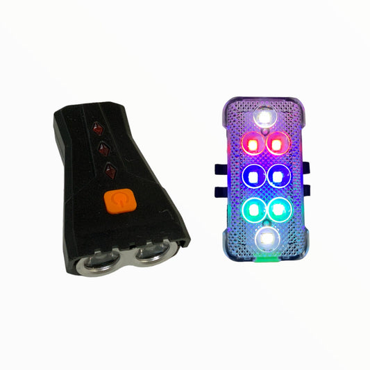 Luz blanca para bicicleta, frontal y trasera, con pilas AAA T1218