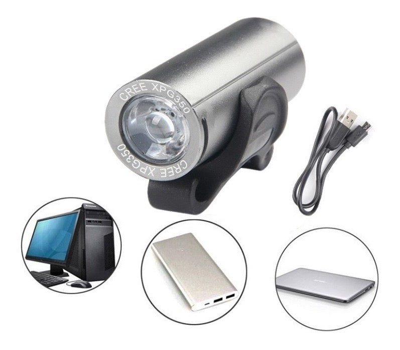 Linterna LED recargable por USB de 350 lúmenes y 4 modos, modelo T2289 - foto 3