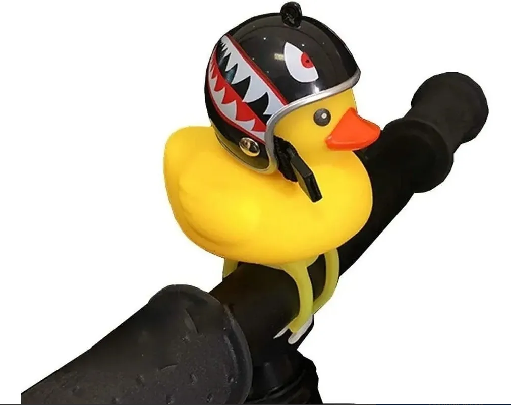 Muñequito con casco y luz LED para bici o moto, con silbato - foto 7