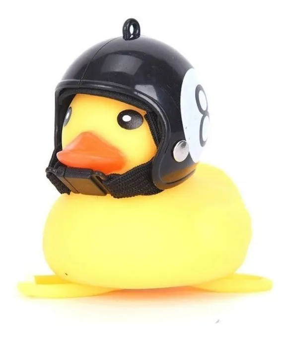 Muñequito con casco y luz LED para bici o moto, con silbato - foto 3