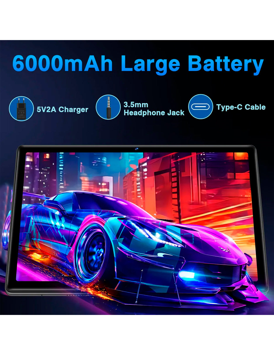 Tablet E15 Android 14 con teclado – Potencia portátil y conectividad total Negro