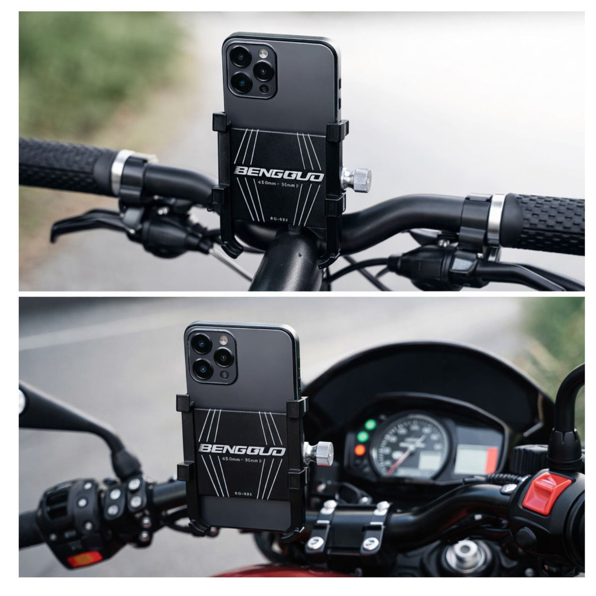 Soporte de celular para moto, bici y scooter con pads antideslizantes - foto 5