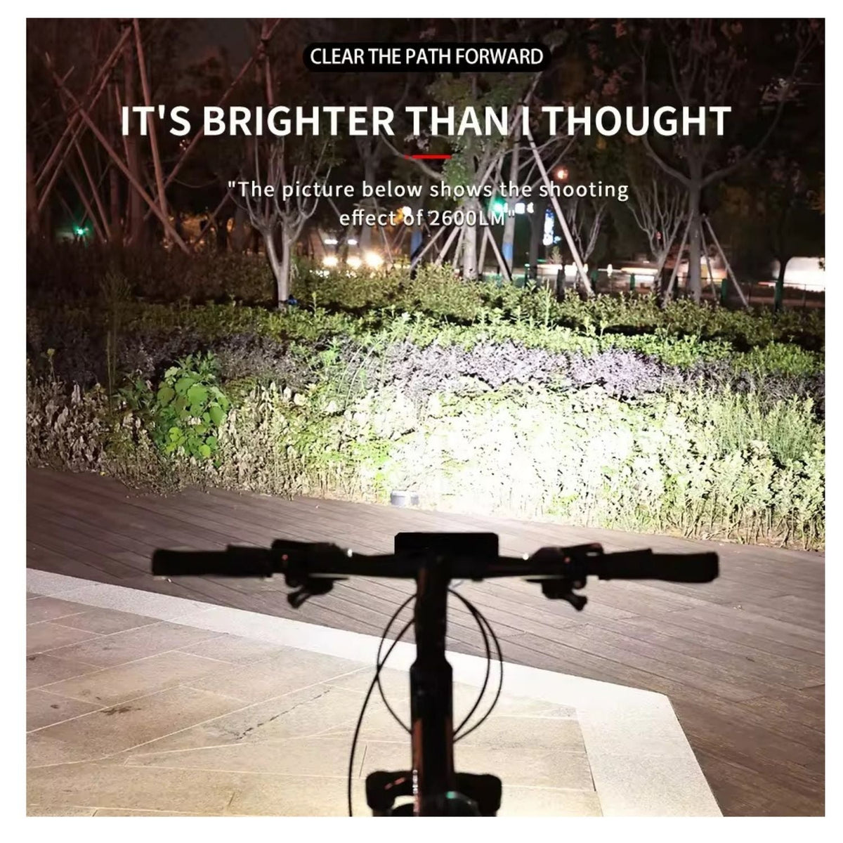Lámpara frontal LED para bici de 1200 lm con luz ámbar y carga USB-C - foto 7