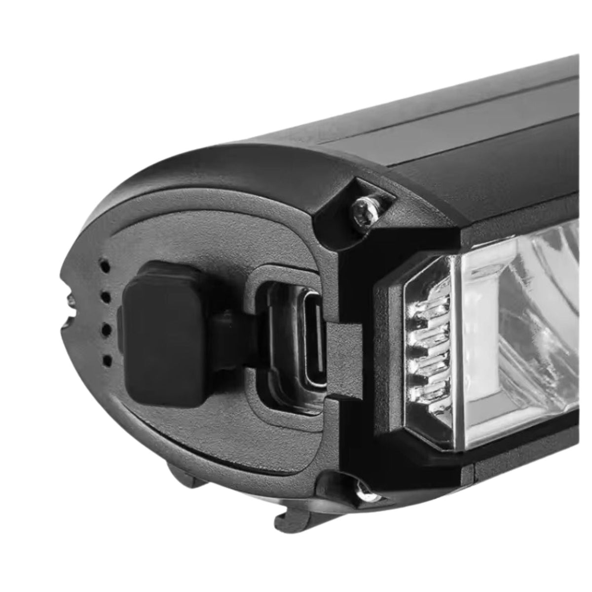 Lámpara frontal LED para bici de 1200 lm con luz ámbar y carga USB-C - foto 3