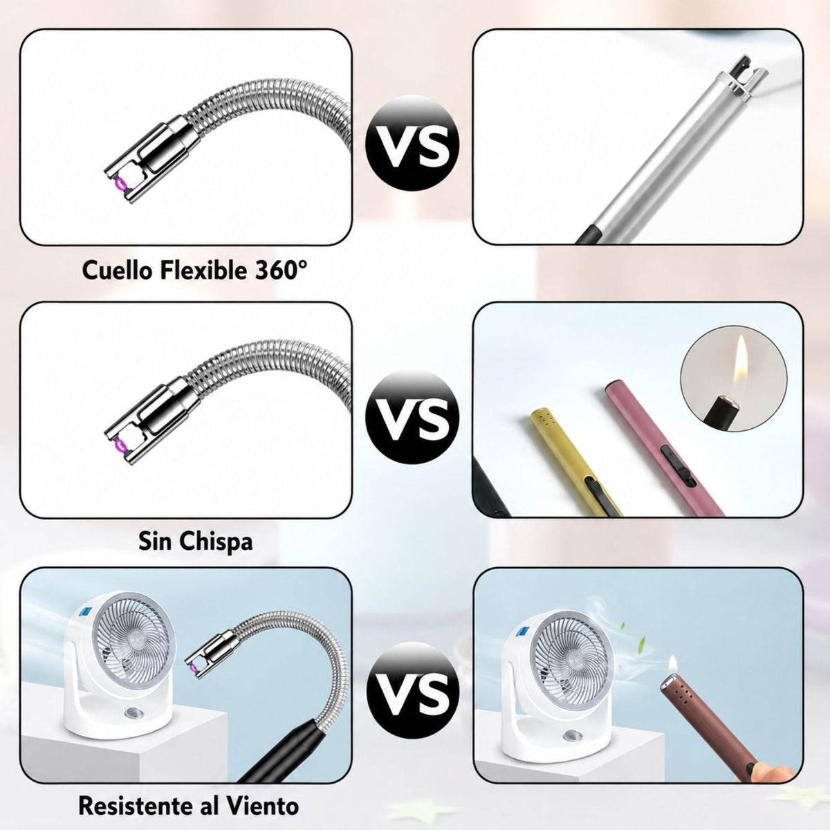 Encendedor eléctrico de arco con cuello flexible 360° y USB (TC3043) - foto 3