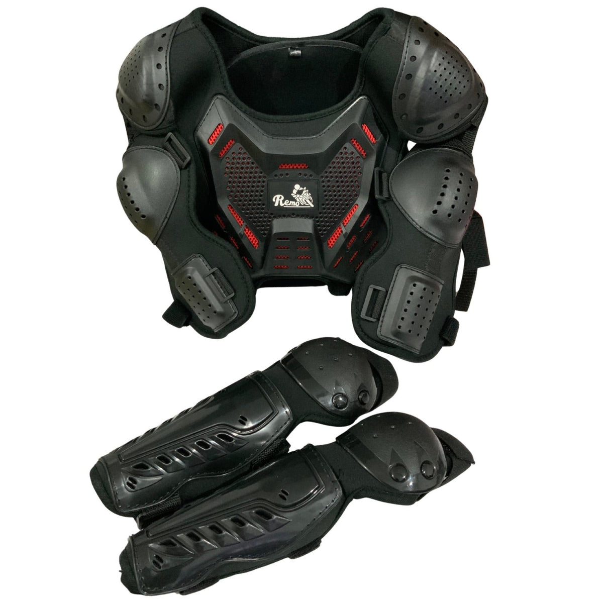 Armadura de medio cuerpo para bikers con torso, coderas y espinilleras - foto 4