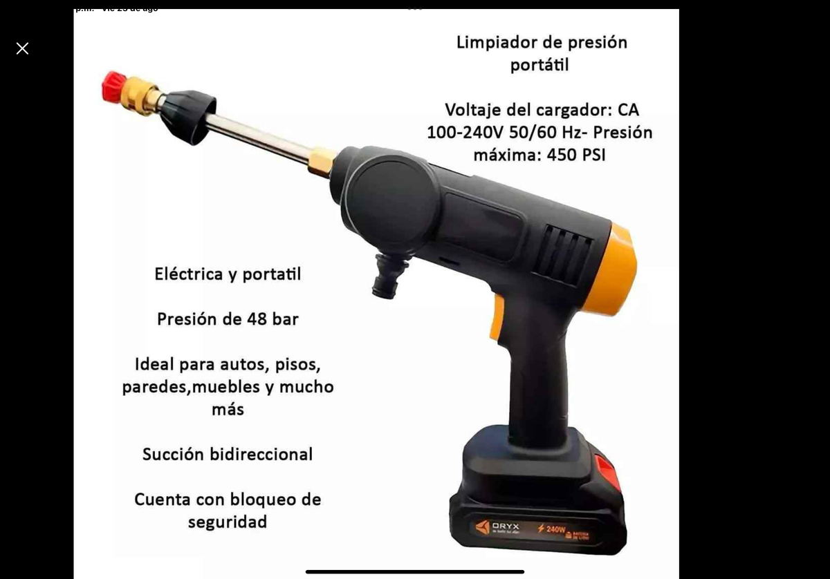 Hidrolavadora inalámbrica tipo pistola TP08 - foto 2