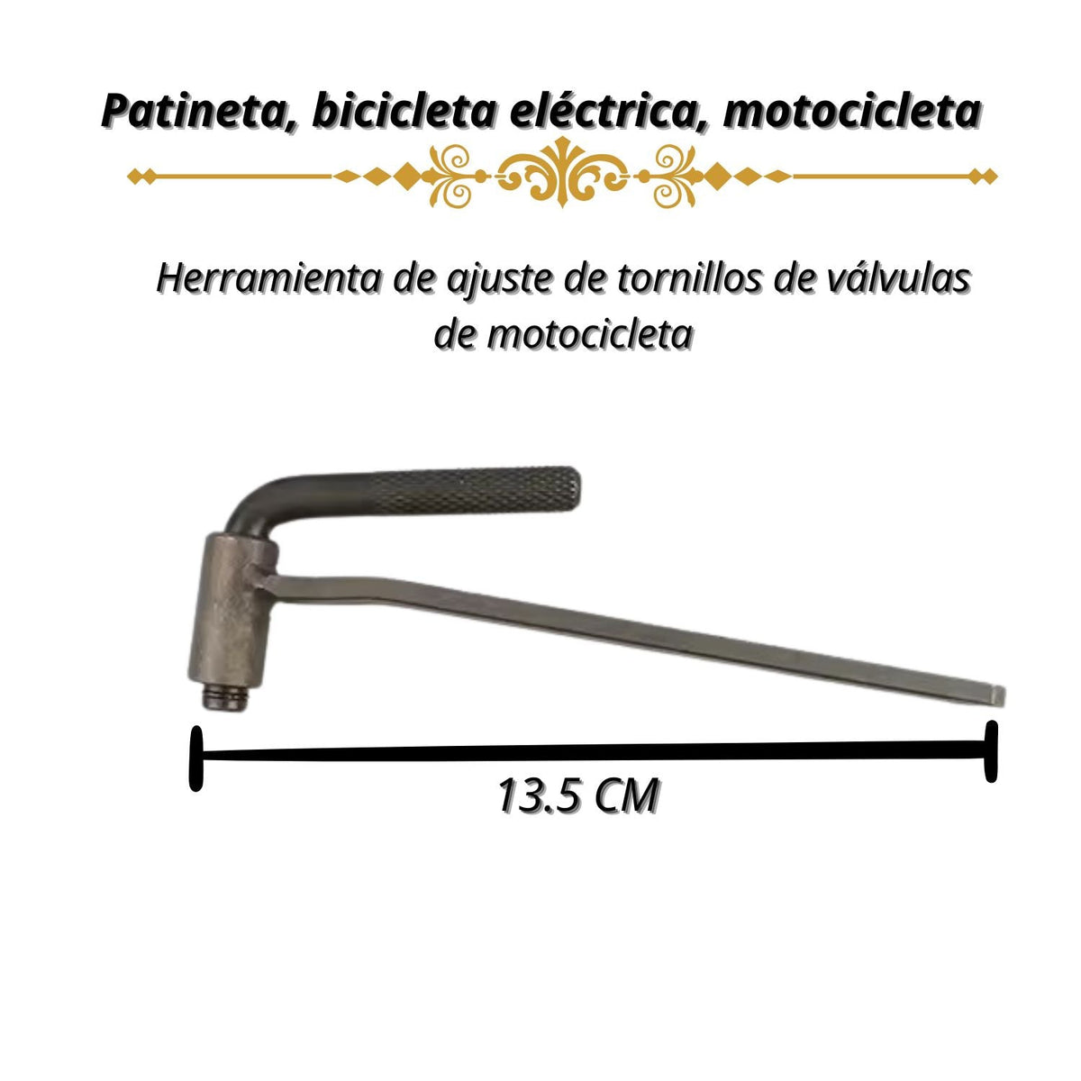Llave de ajuste de válvulas para moto, acero endurecido, 13.5 cm - foto 2