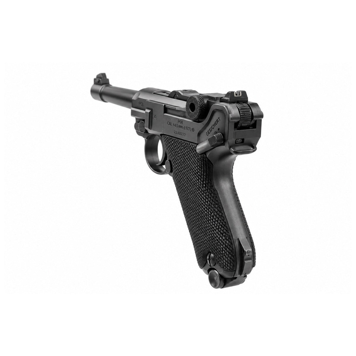Pistola de aire Umarex Legends P08 CO2 4.5 mm de estilo clásico - foto 4