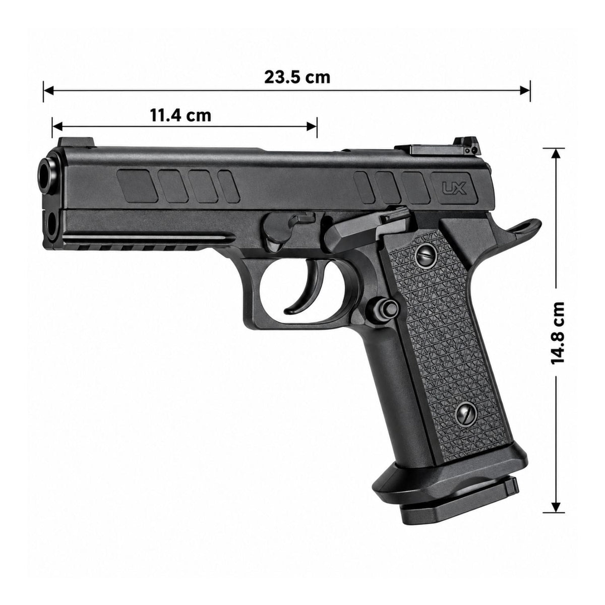 Pistola de aire de resorte calibre 4.5 mm sin CO2, con depósito para 200 BBs - foto 3