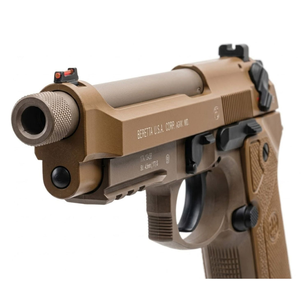 Pistola de aire Beretta M9A3 CO2 blowback dorada, calibre 4.5 mm - foto 2
