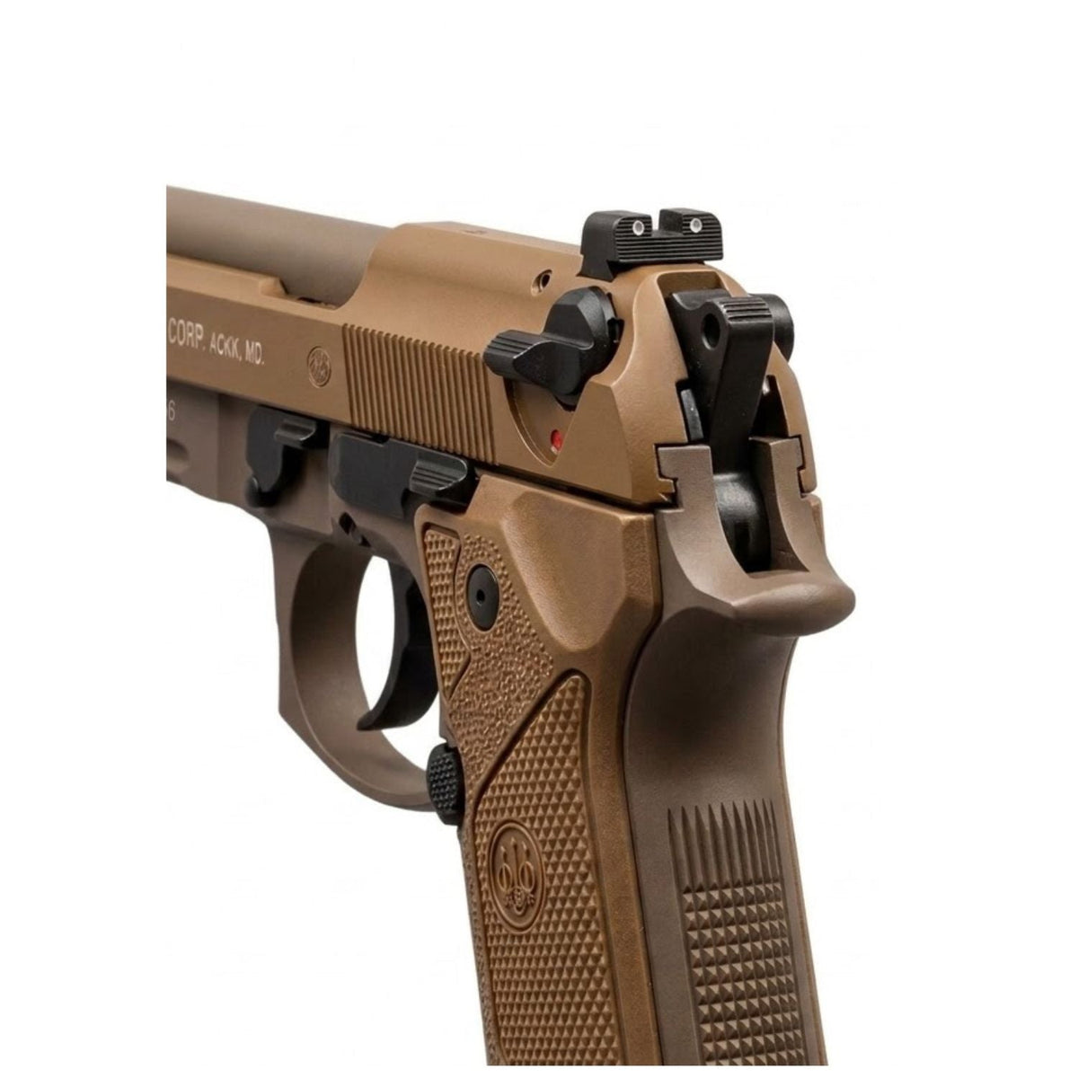 Pistola de aire Beretta M9A3 CO2 blowback dorada, calibre 4.5 mm - foto 3
