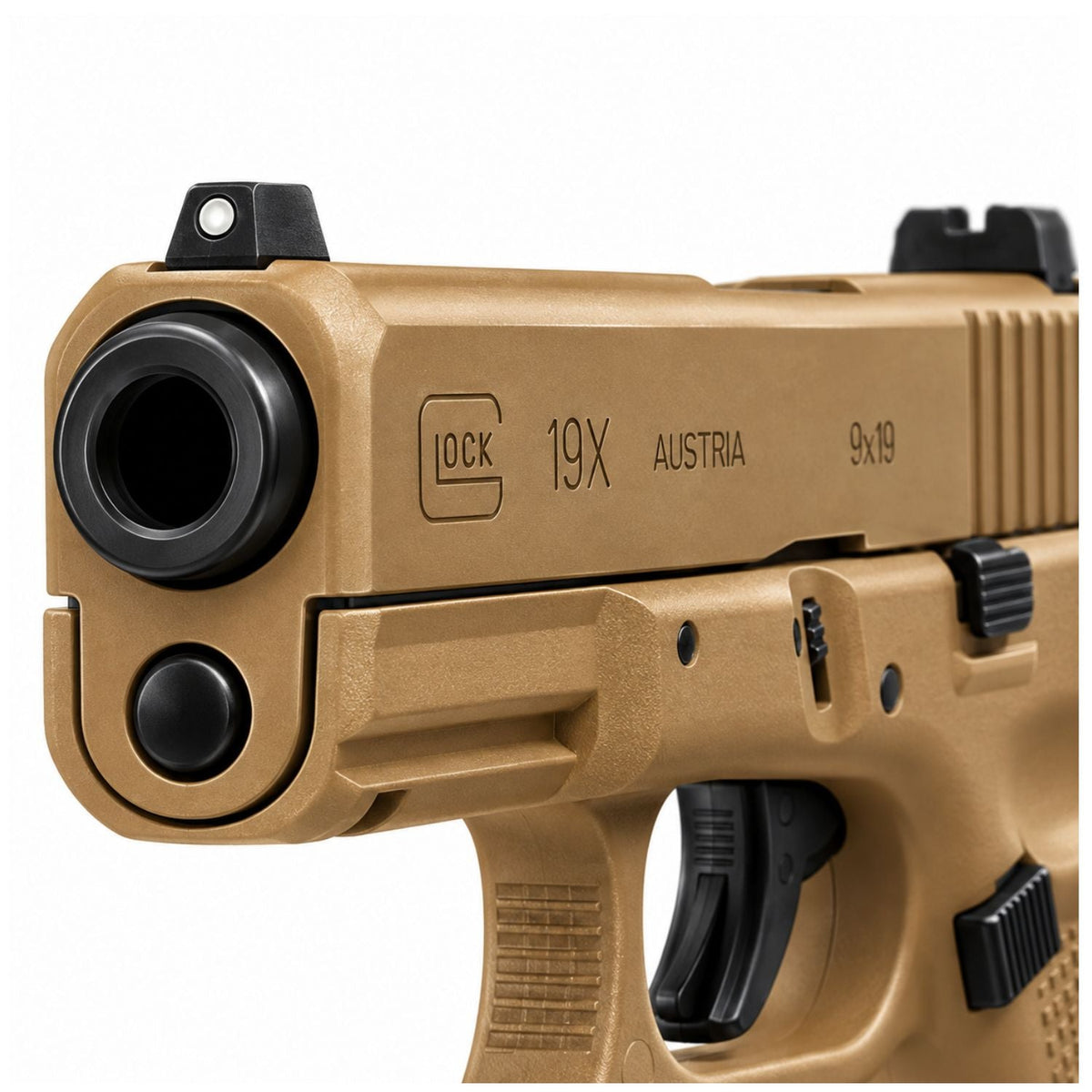 Pistola de aire Glock 19X CO2 en acabado kaki (FDE), calibre 4.5 mm - foto 3