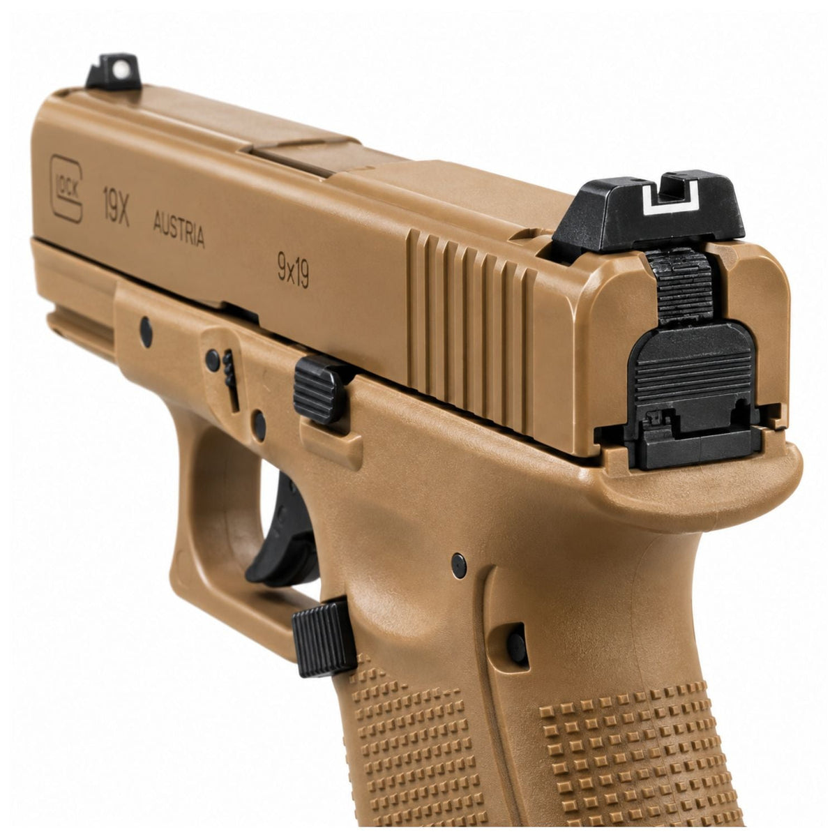Pistola de aire Glock 19X CO2 en acabado kaki (FDE), calibre 4.5 mm - foto 4