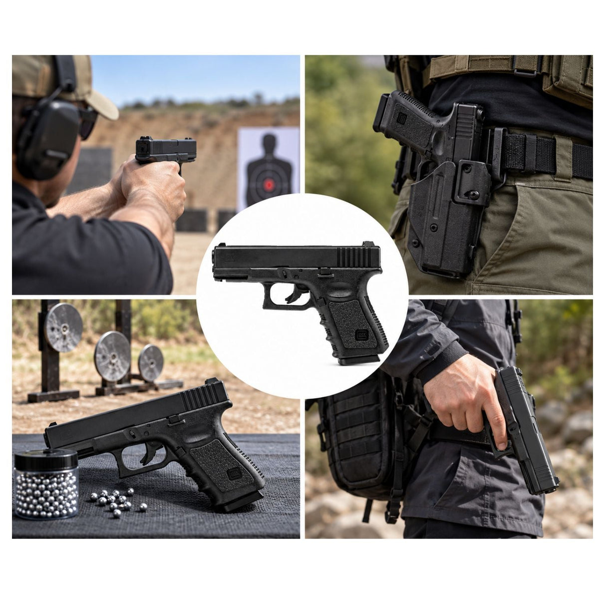 Pistola de aire Glock 19 Gen3 CO2 4.5 mm semiautomática con cargador de 21 BBs - foto 4