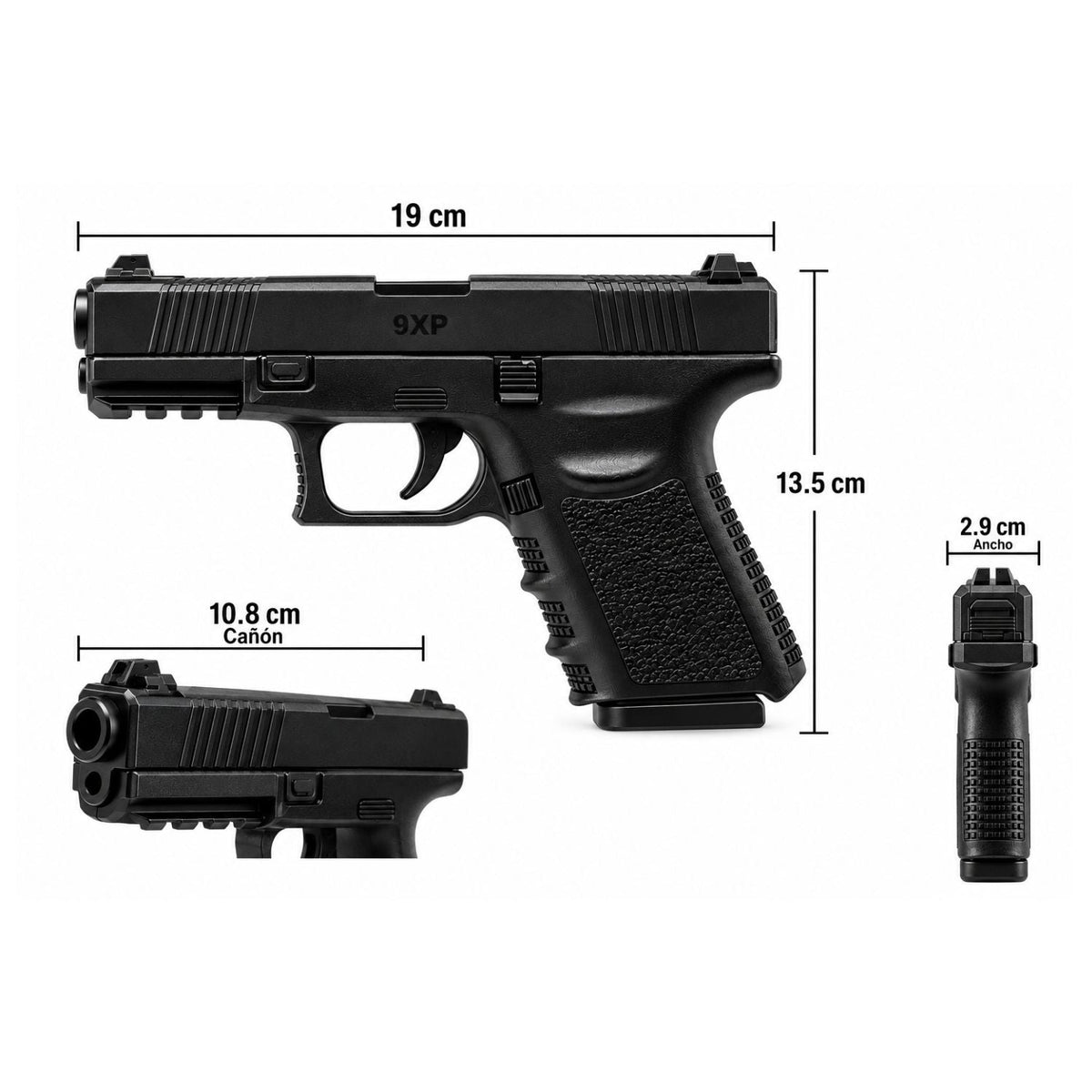 Pistola de aire Umarex 9XP CO2 blowback calibre 4.5 mm con 20 tiros - foto 2