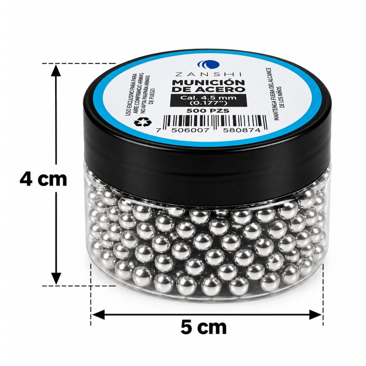 Balines de acero calibre 4.5 mm (.177) para tiro deportivo, 500 o 1,500 piezas - foto 7