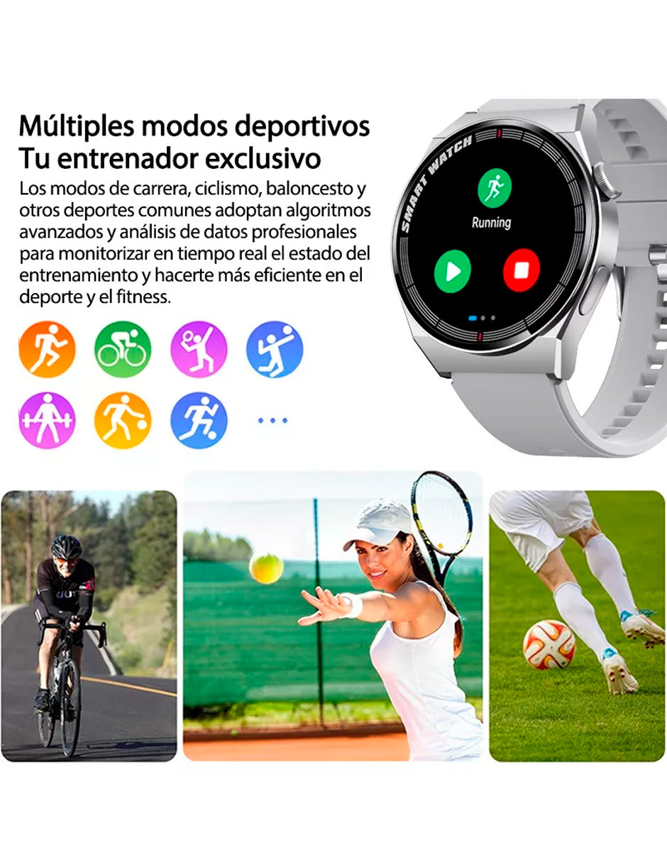 Reloj Inteligente V-3 Plus Petukita Box Unisex Metálico