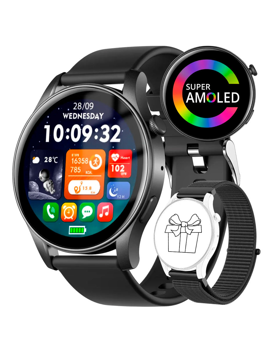 Smartwatch  V73 Multifuncional con pantalla Amoled Negro