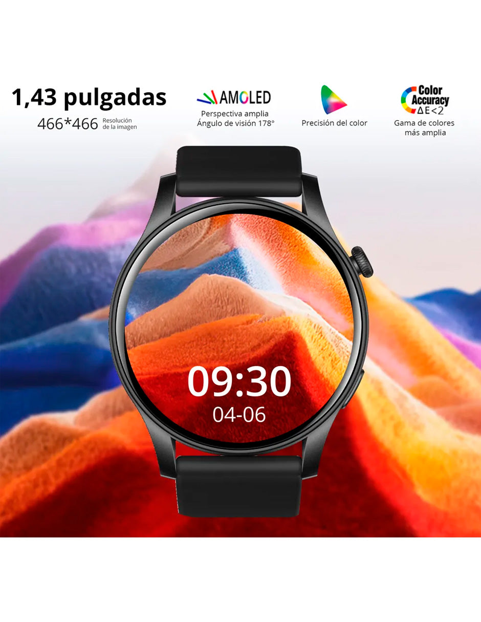 Smartwatch  V73 Multifuncional con pantalla Amoled Negro