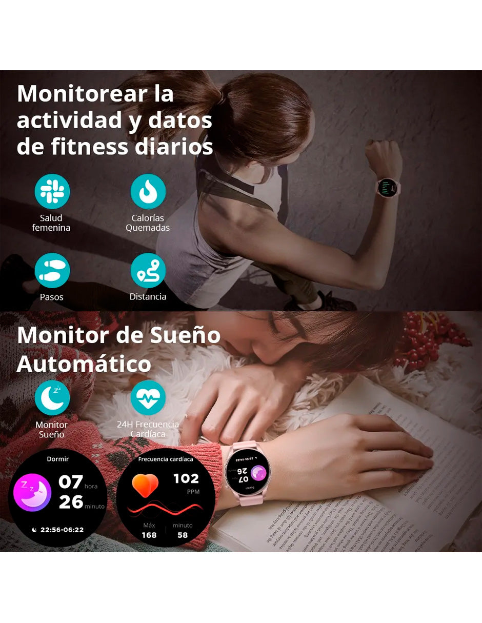 Smartwatch  V73 Multifuncional con pantalla Amoled Rosa