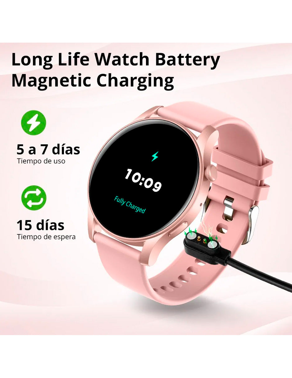 Smartwatch  V73 Multifuncional con pantalla Amoled Rosa
