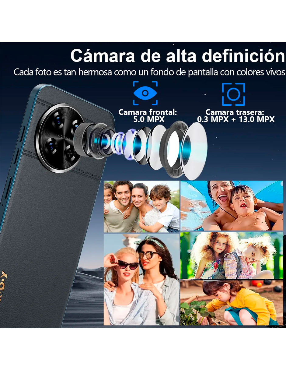 Smartphone V80H 6 GB Ram 128 GB de Interna con Face ID Gris