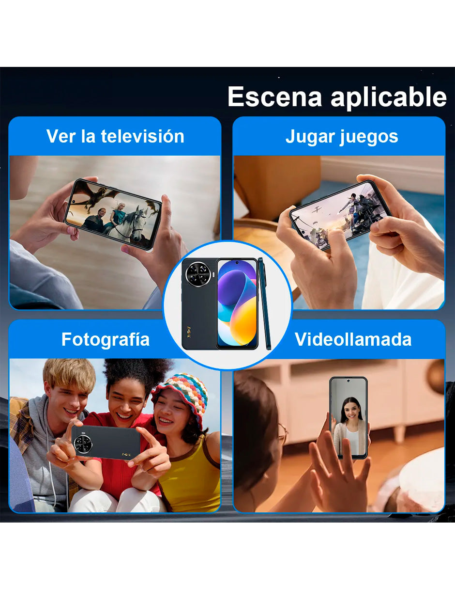 Smartphone V80H 6 GB Ram 128 GB de Interna con Face ID Gris