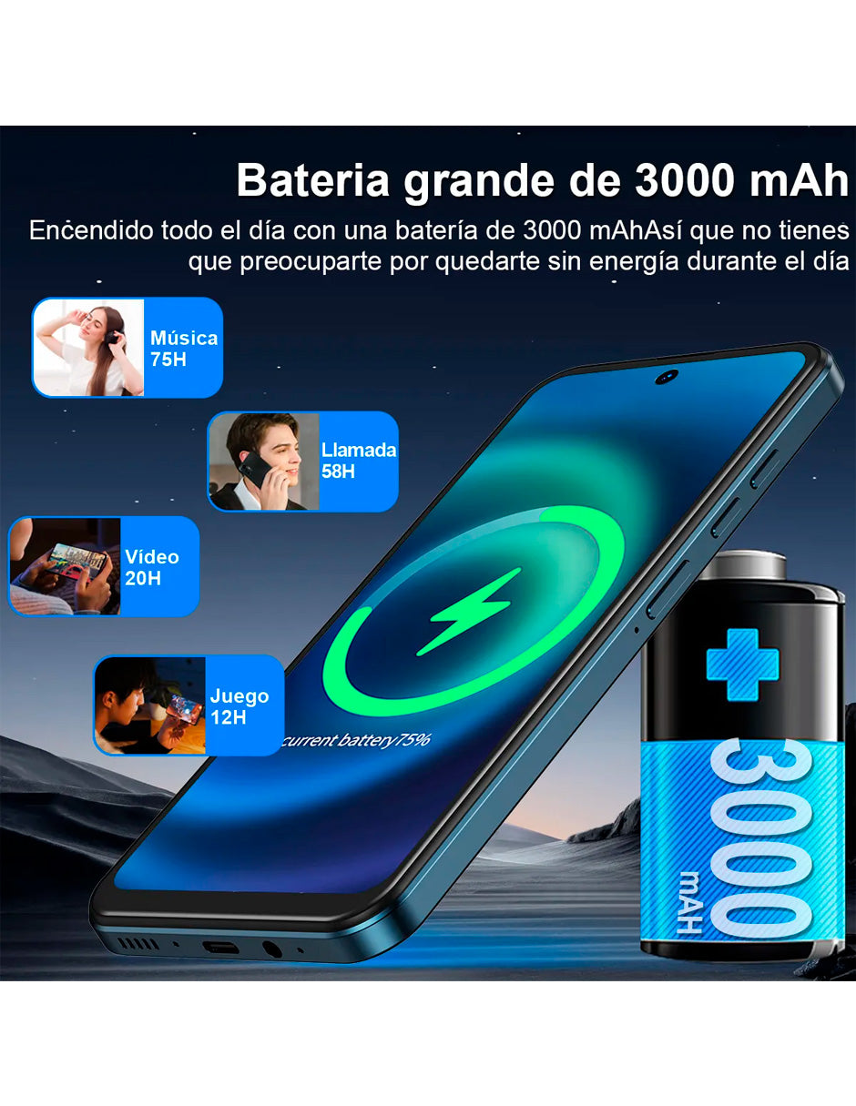 Smartphone V80H 6 GB Ram 128 GB de Interna con Face ID Gris