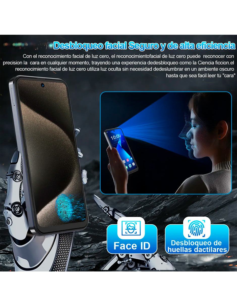 SmartPhone V80j con  6 GB ram+ 128 GB de Dual Sim con Android 13 gris