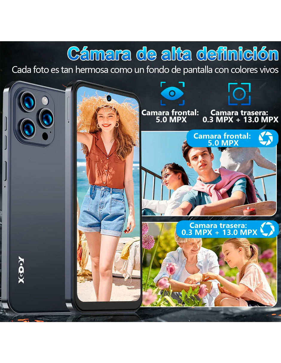 SmartPhone V80j con  6 GB ram+ 128 GB de Dual Sim con Android 13 gris