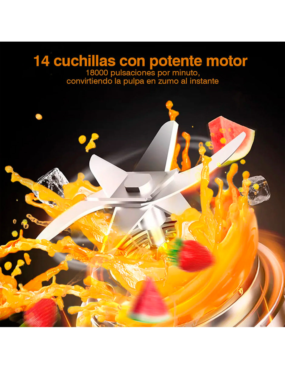 Licuadoras Portatiles Multifunción Blender Recargable Color Blanco