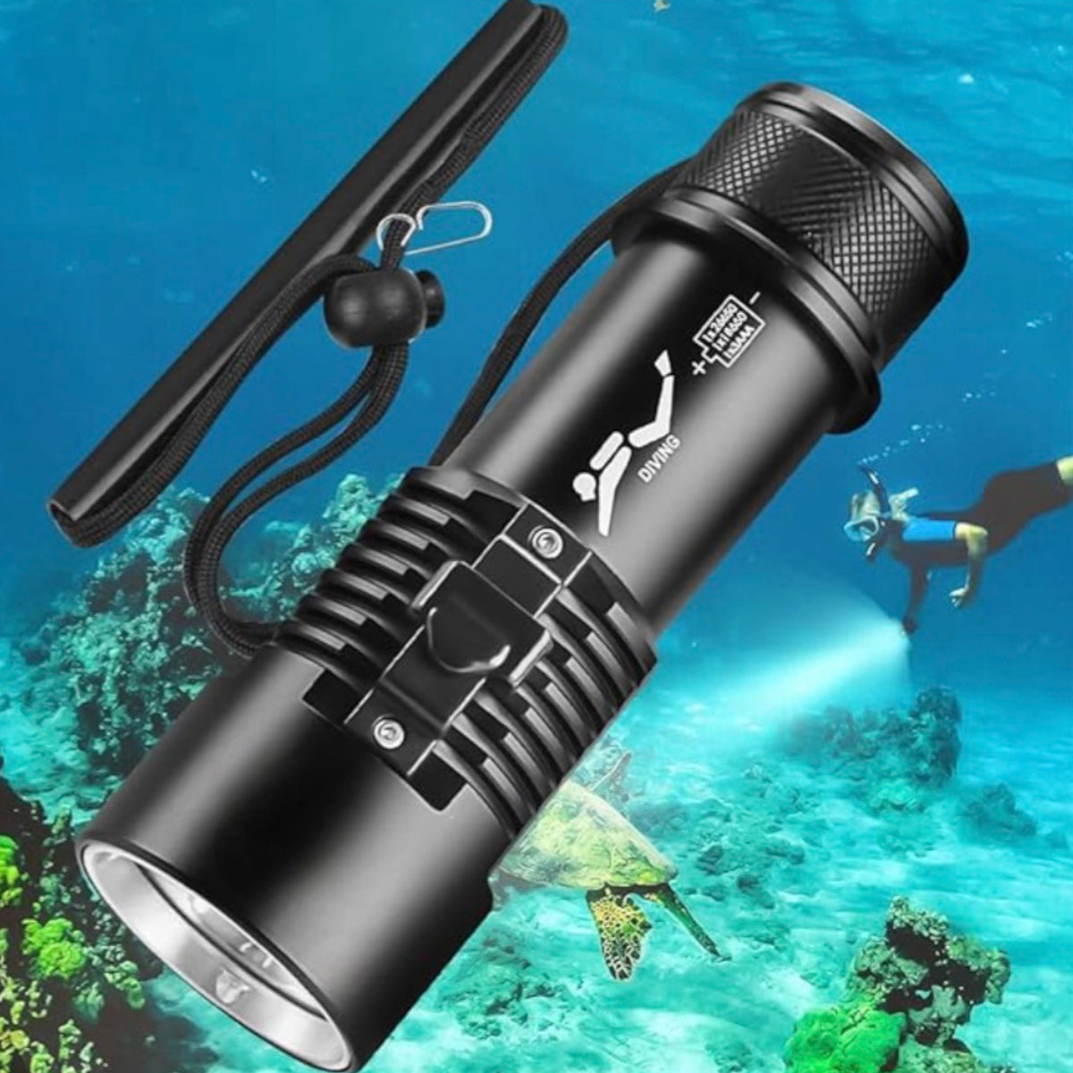 Luz de buceo impermeable de 3 pasos, modelo VOG120