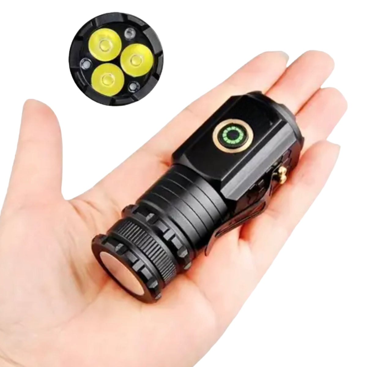 Linterna LED resistente al agua con control de carga, modelo VOG129