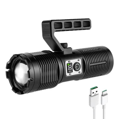 Maxi linterna LED T160 con COB trasero y power bank