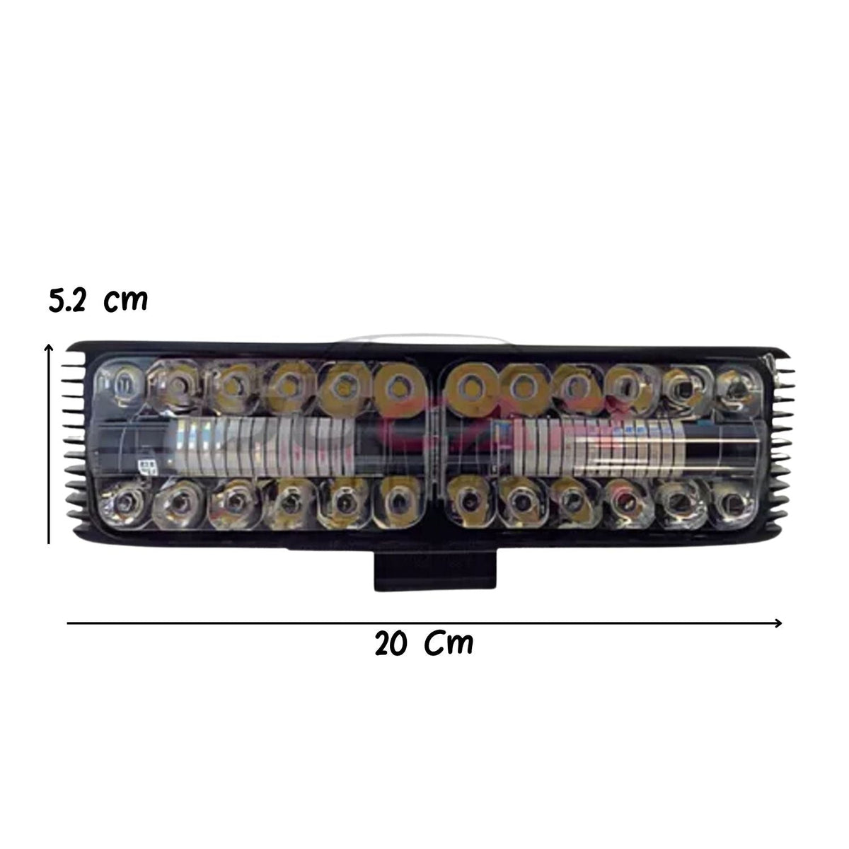Faro LED rectangular de 52 LEDs alta/baja con luz azul DRL MTC061 - foto 4